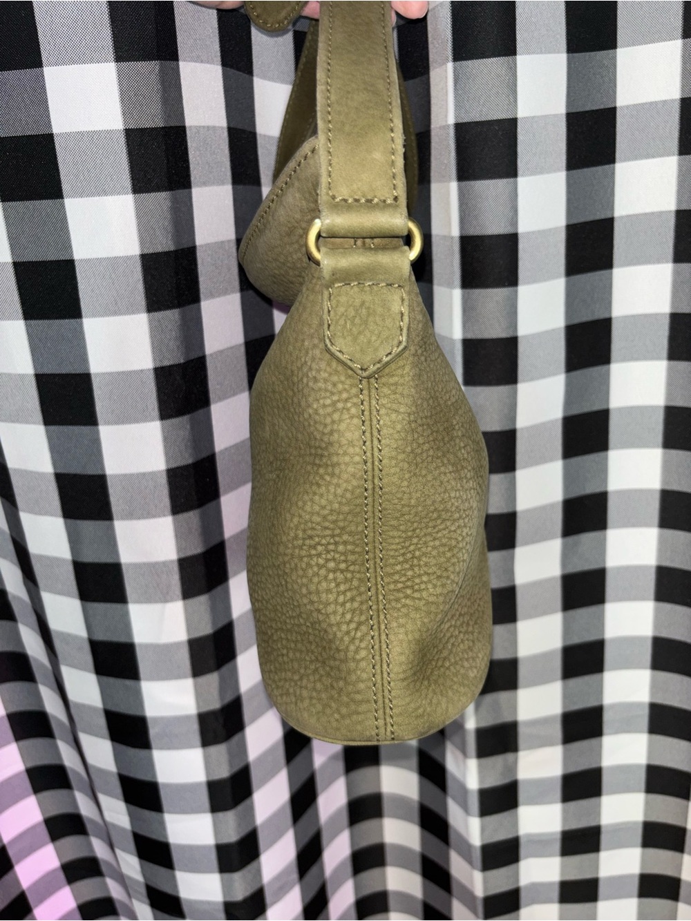 Coach Vintage Sonoma Olive Green Nubuc Leather Bucket Bag 1995 - Picture 4 of 8